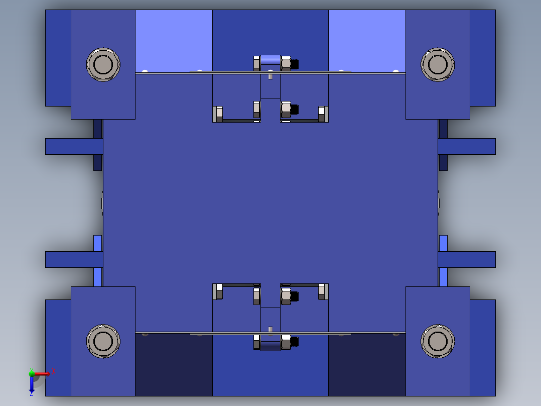 轧机模型与图纸俯视图