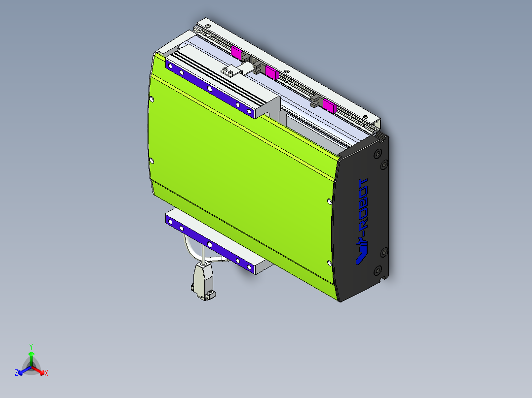 威洛博VL系列直线电机模组-VL22H2-S100正等轴测图