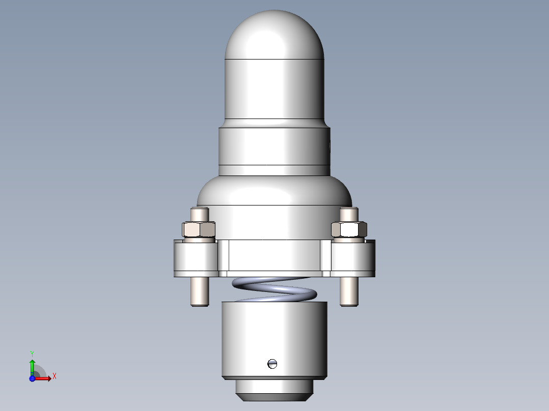 阀体模型与CAD前视图