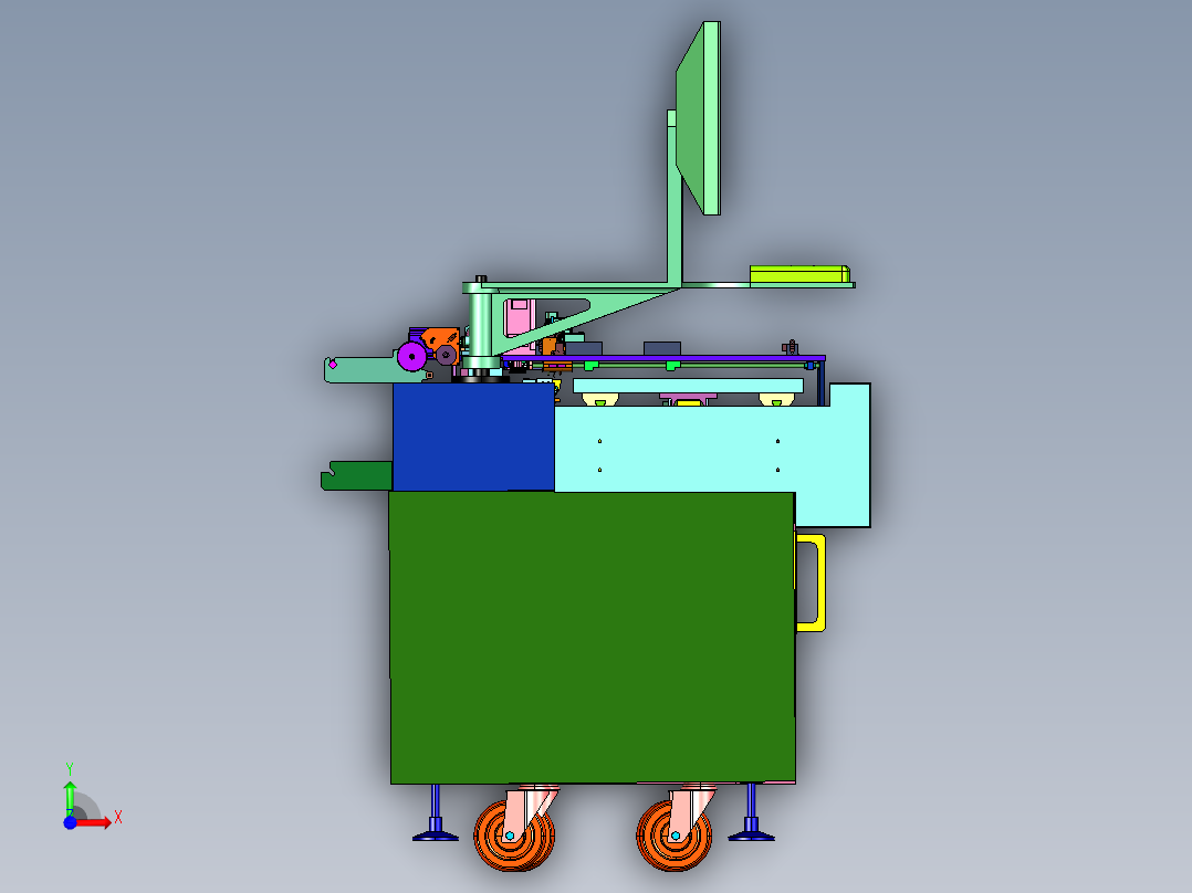 SMT精密生产线路板贴片机前视图