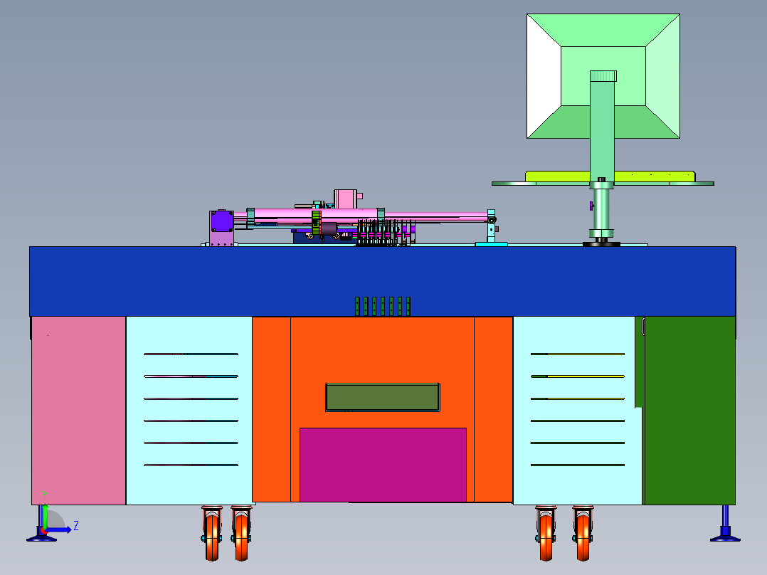 SMT精密生产线路板贴片机左视图
