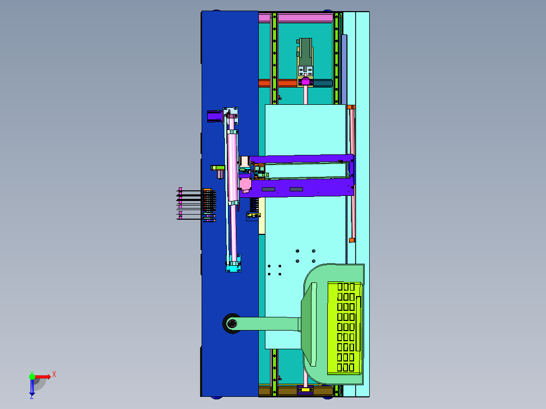 SMT精密生产线路板贴片机俯视图