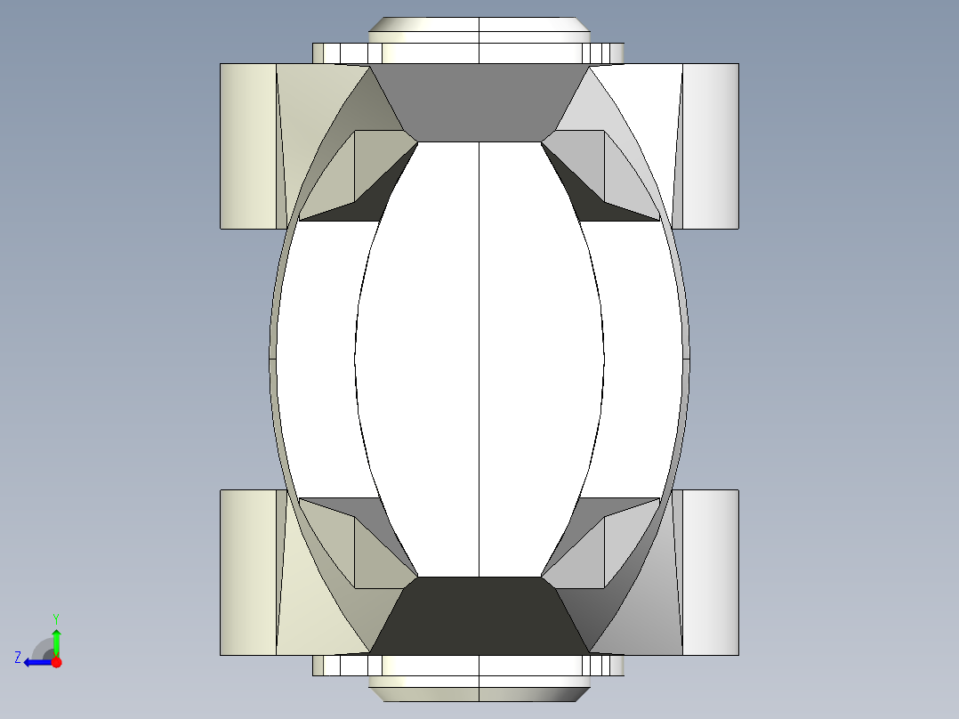 雙偏心夾具2338-3D多系列多零件图纸模型右视图