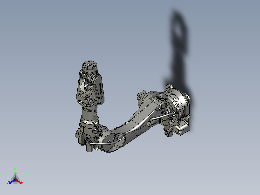 川崎BX165L六轴工业机器人三维模型资料正等轴测图