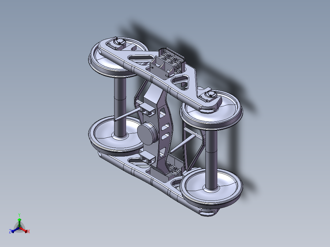 快速货车转向架设计1028048==20正等轴测图