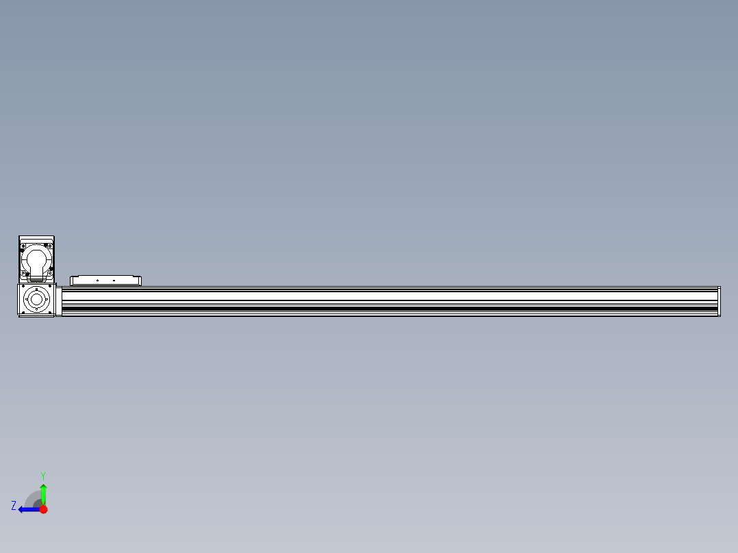 同步带全封闭直线模组TPA-HCB-105D-90-L1000-LU-Y-P20-N3右视图