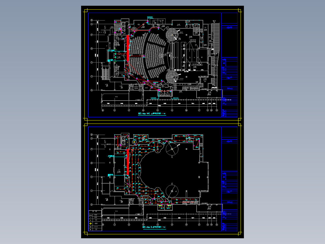 某剧院舞台灯光电气照明图