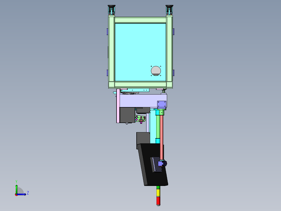 外圆激光测量机sw20可编辑左视图