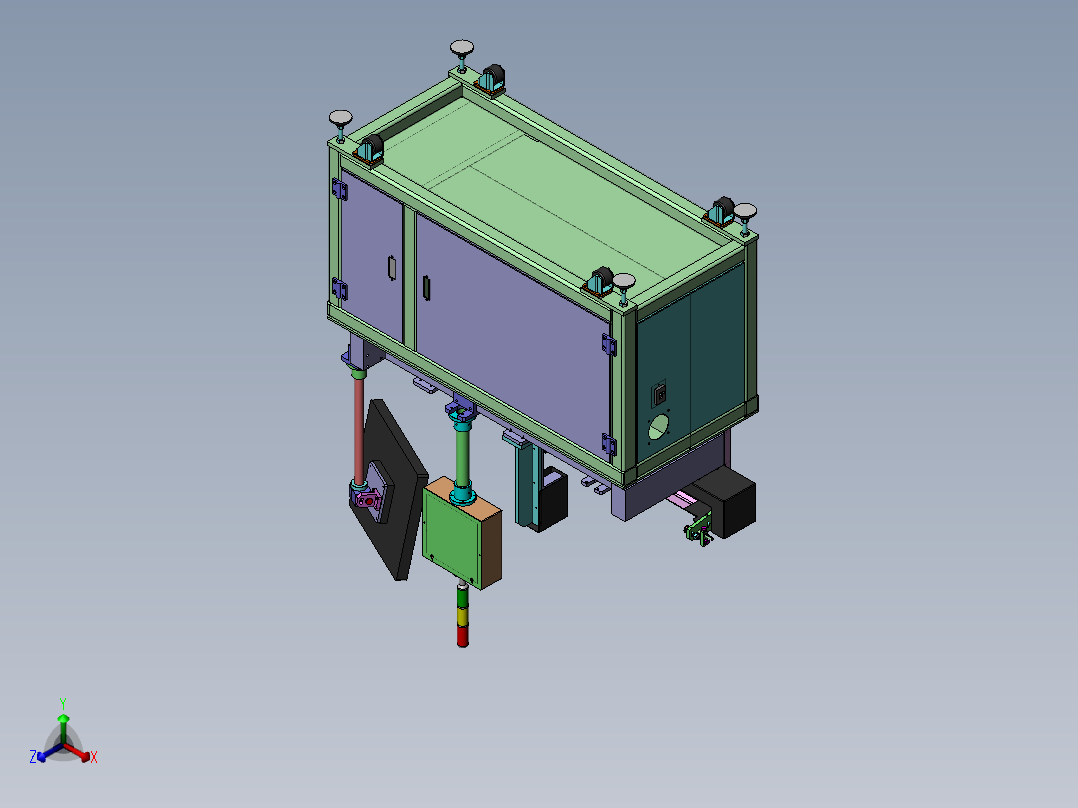 外圆激光测量机sw20可编辑正等轴测图