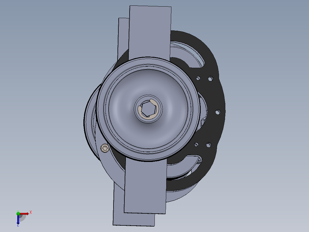 Cim Gear齿轮箱模型3D图纸 Solidworks设计俯视图