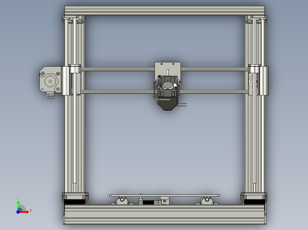 3D打印机模型3D前视图