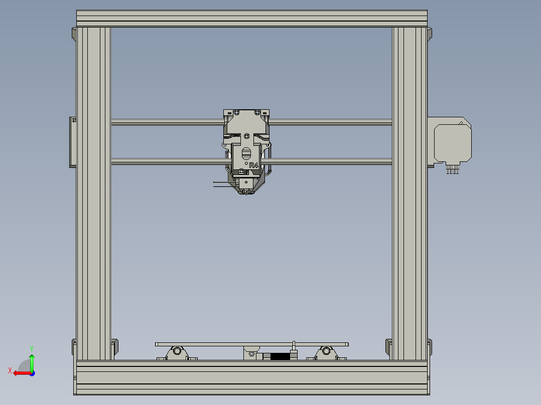 3D打印机模型3D后视图