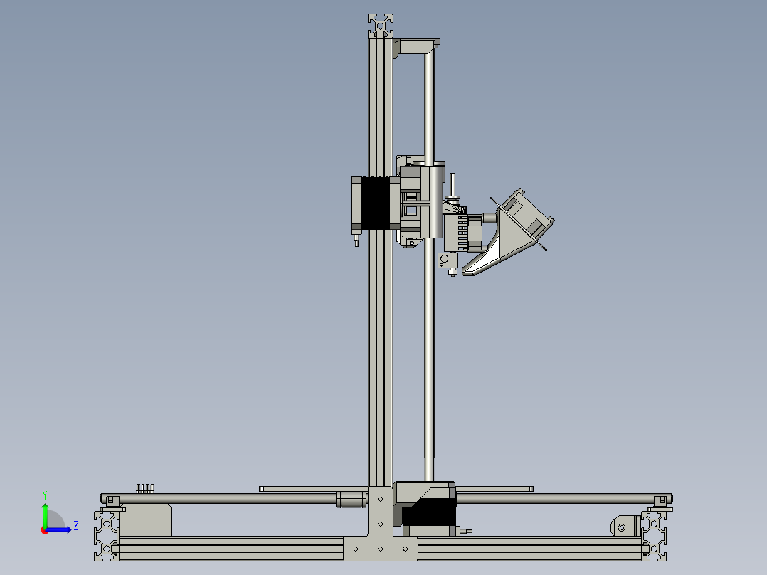 3D打印机模型3D左视图