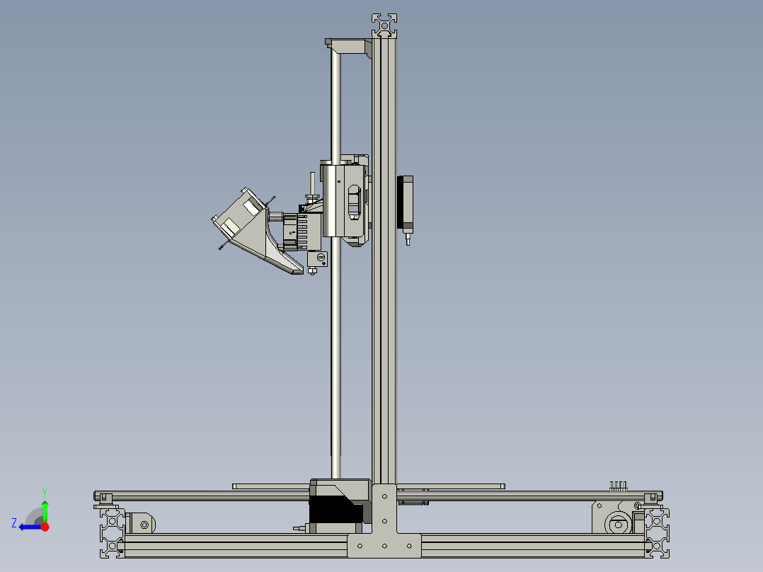 3D打印机模型3D右视图