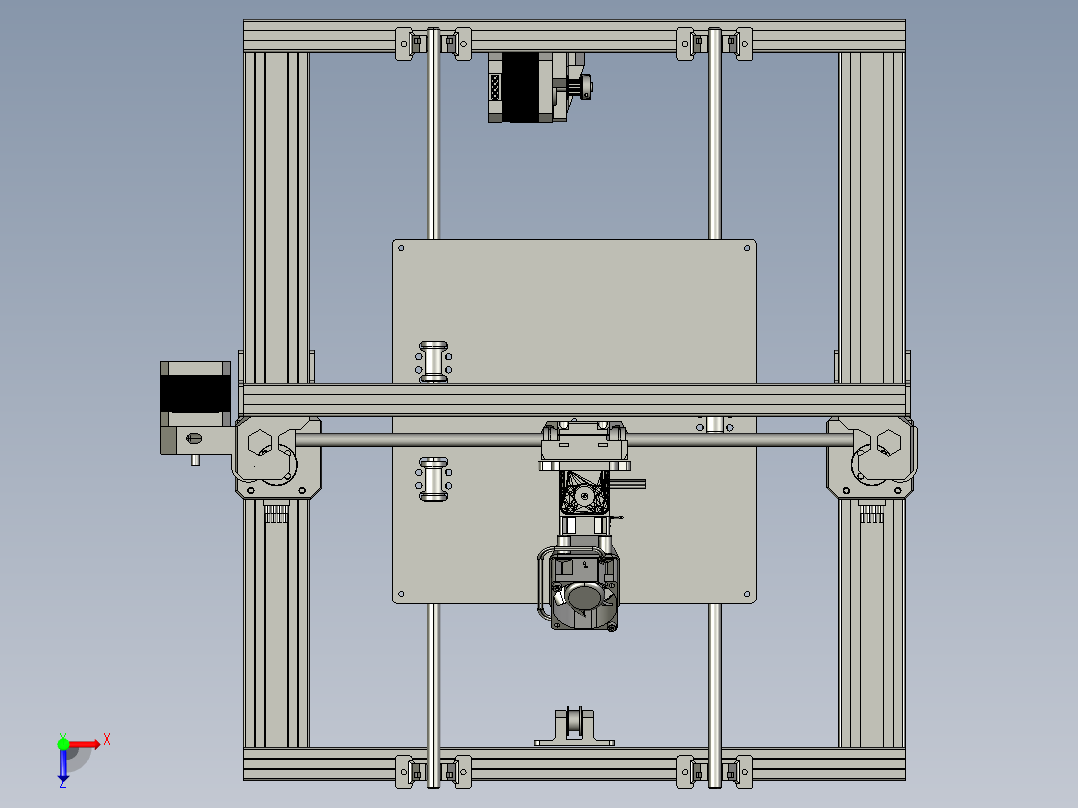 3D打印机模型3D俯视图
