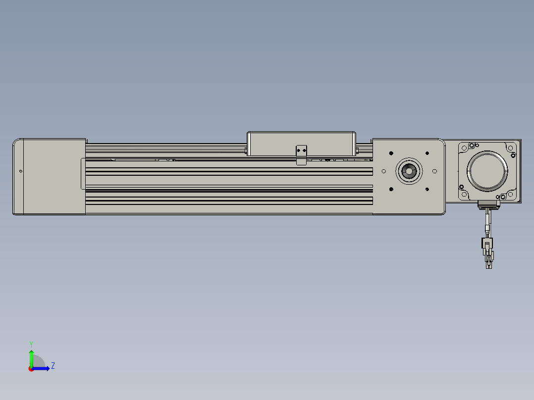 威洛博直线电机模组EB8-L100-S200-BL-P75-MS3左视图