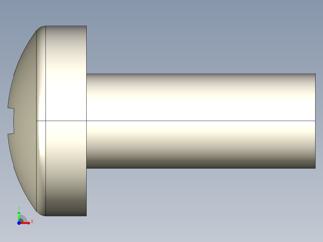 螺丝 M2.5 十字盘头-M2.5 x 6 Screw head.STEP前视图