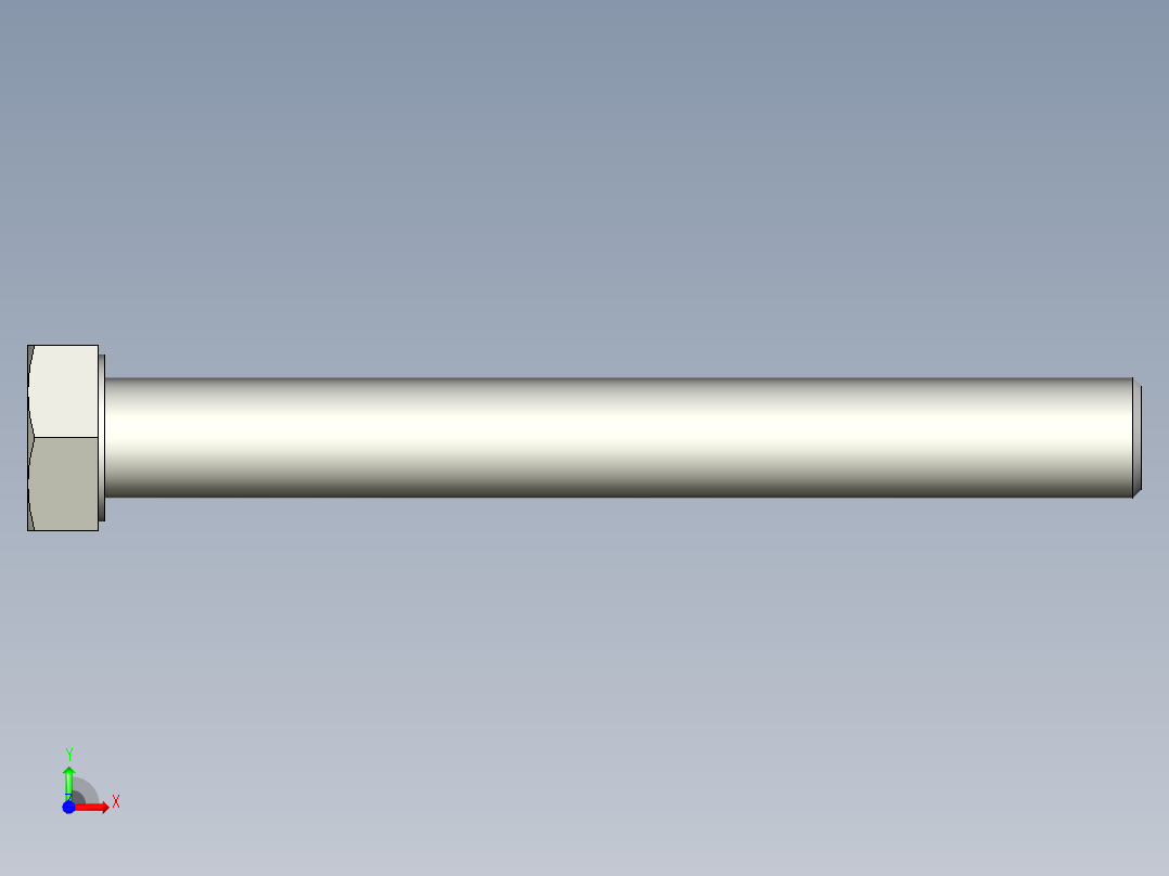 螺钉-DIN_931-M22x2.5x190_34.stp前视图