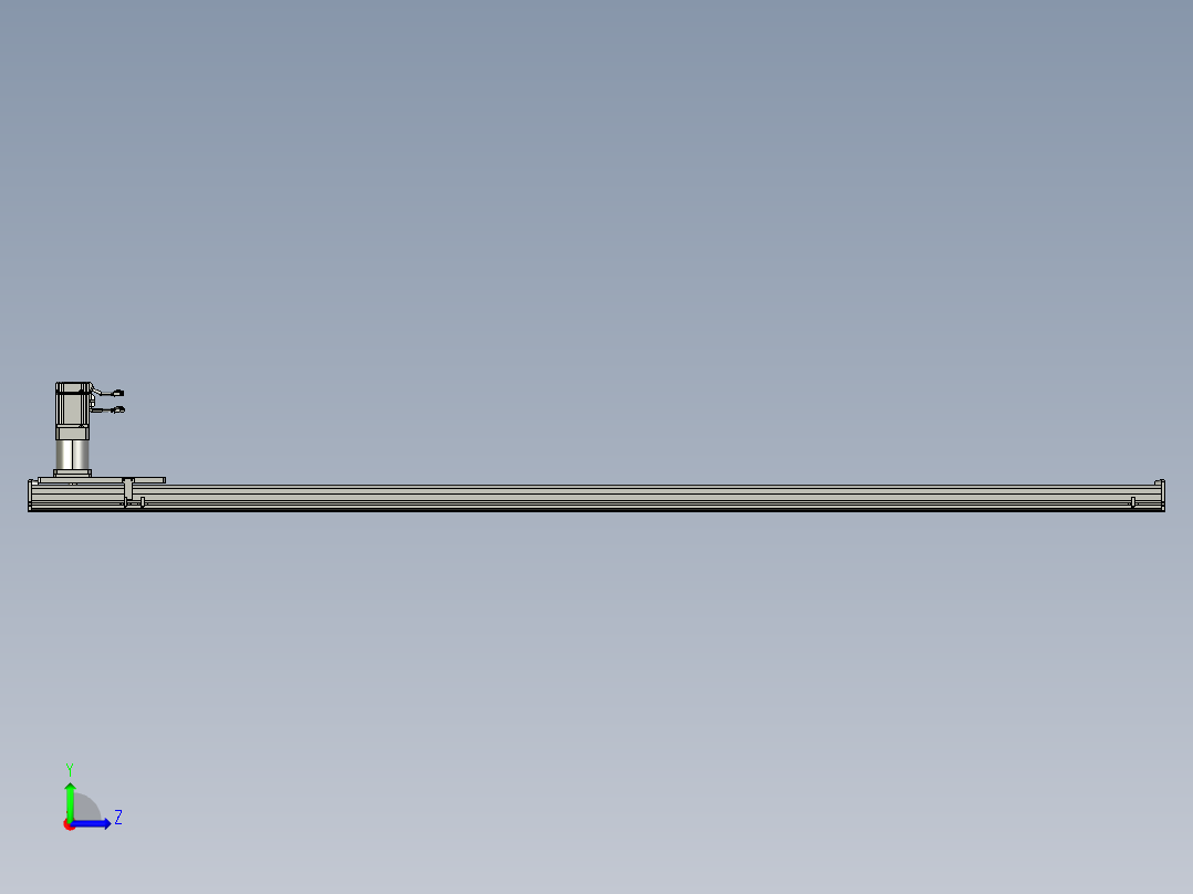东锦齿条传动DH175G-L167-S2400-BU-减速机+750W左视图