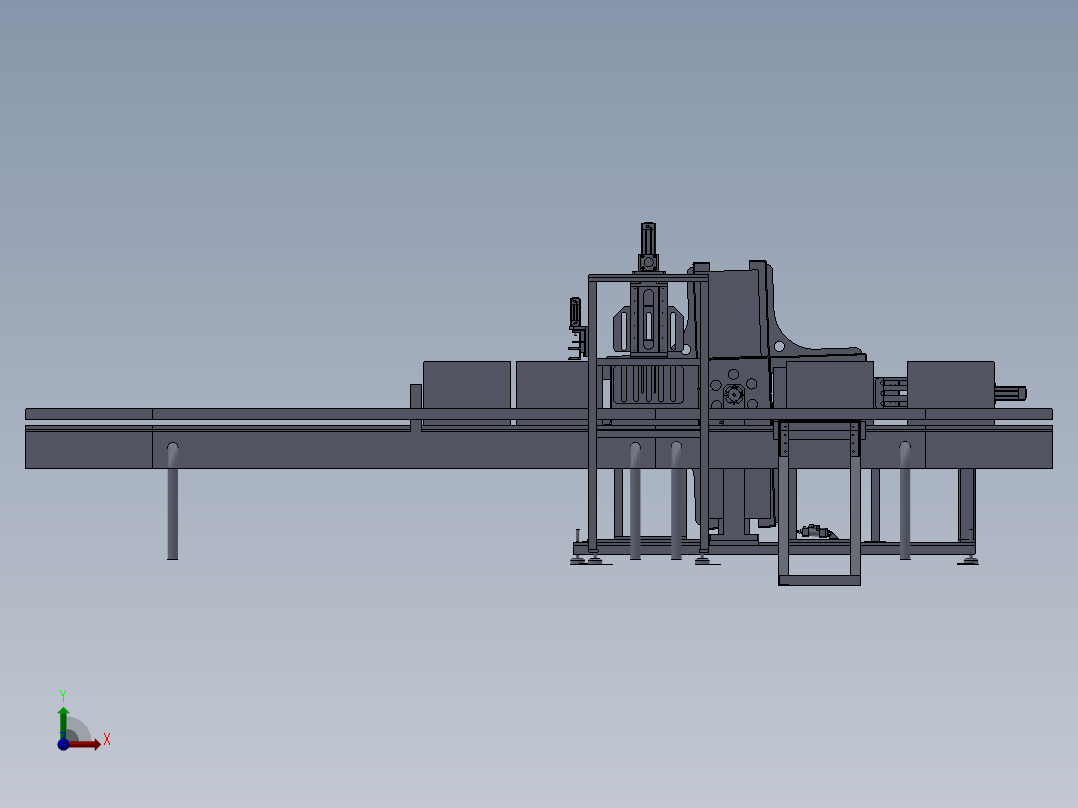 箱体自动化翻转设备前视图