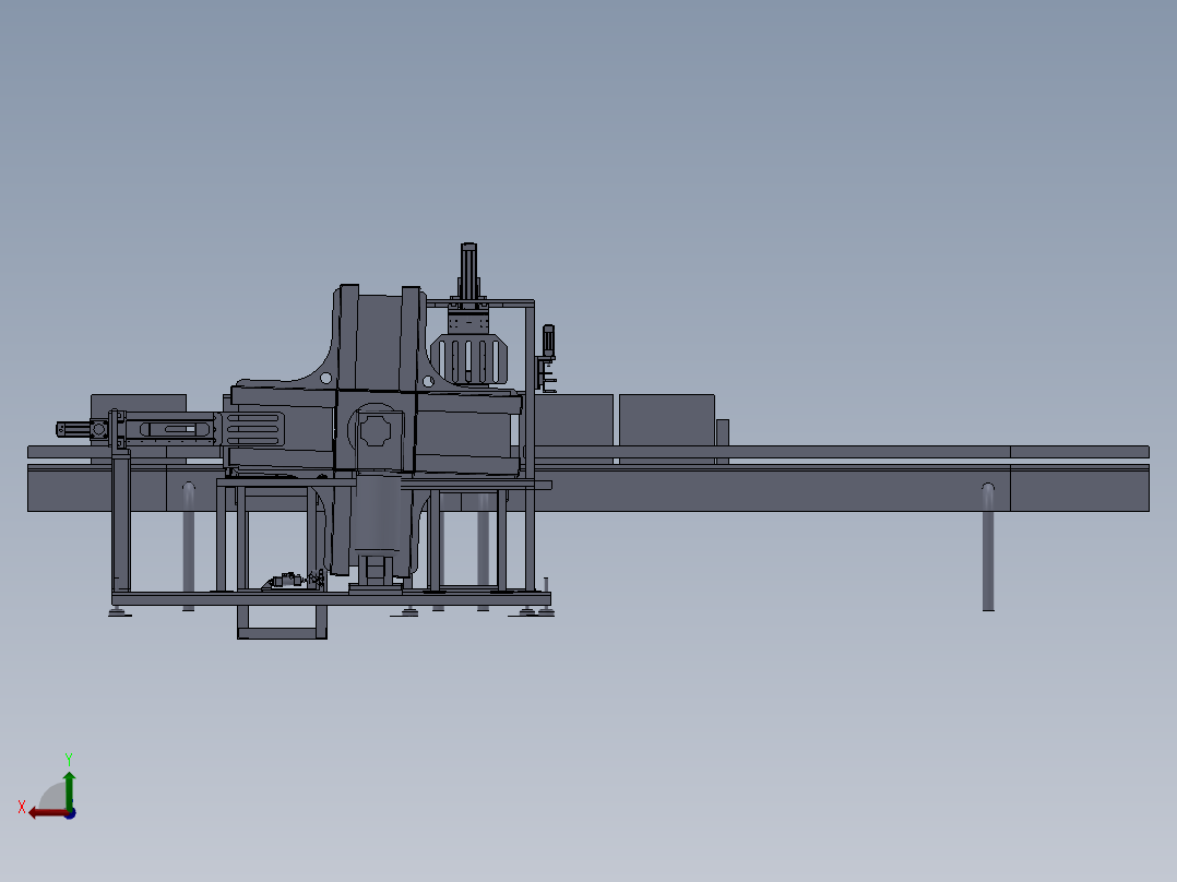 箱体自动化翻转设备后视图