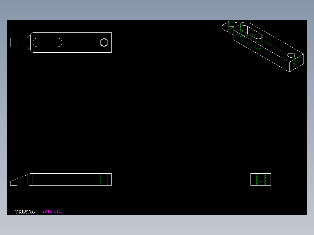 壓板2318(B)-2D多系列多零件图纸模型