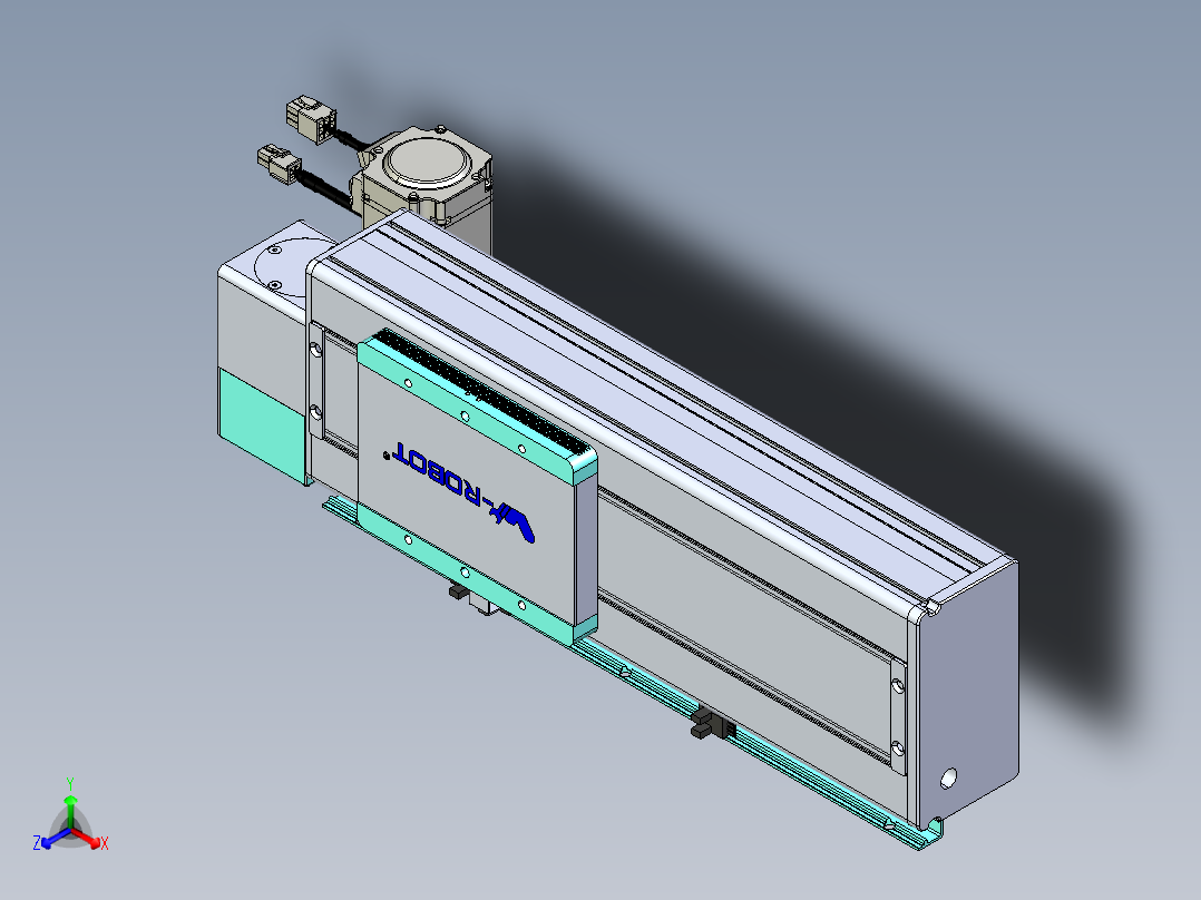 威洛博VBC同步带传动一无尘环境VBC14-L45-S150-BLD-ZP40-C3正等轴测图