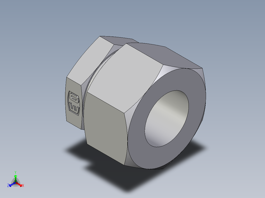 卡套式工业通用硬管接头EO_Blanking_plug_for_tube_ends_ROV18LCF正等轴测图