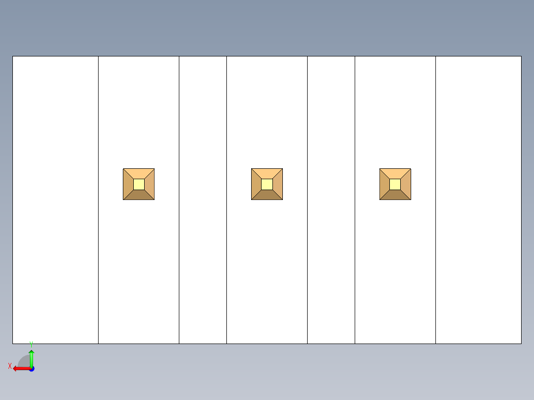 元器件3D封装JST 2.54X3P72后视图