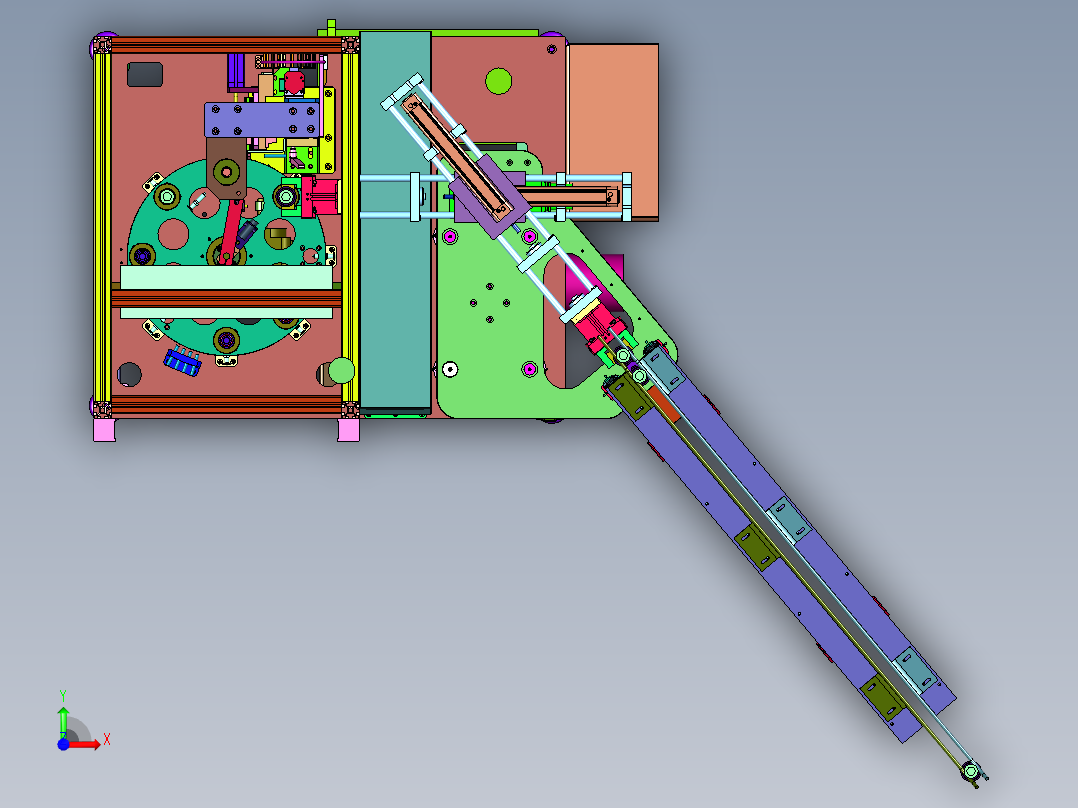 发动机喷油器顶杆组装装置前视图