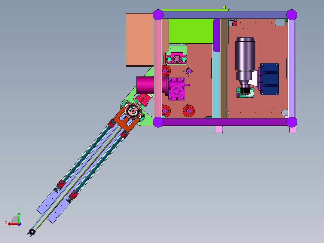 发动机喷油器顶杆组装装置后视图
