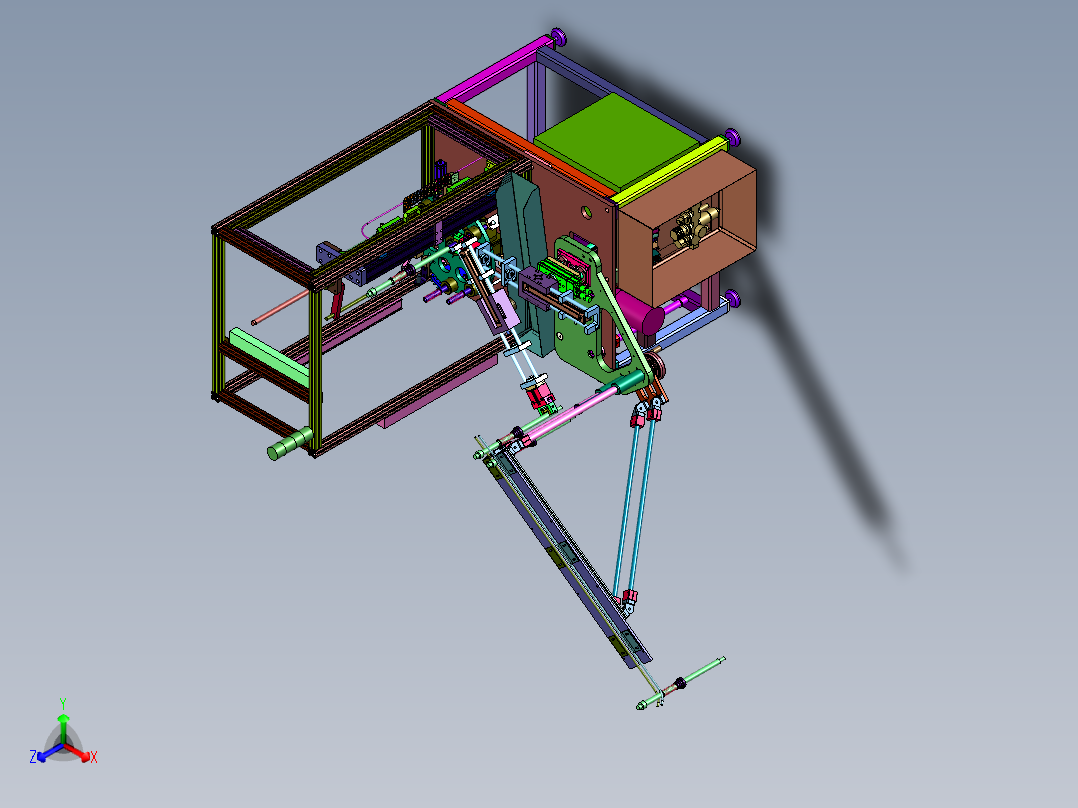 发动机喷油器顶杆组装装置正等轴测图