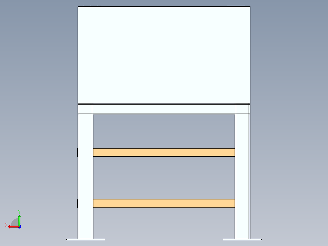 烧烤架烧烤炉后视图
