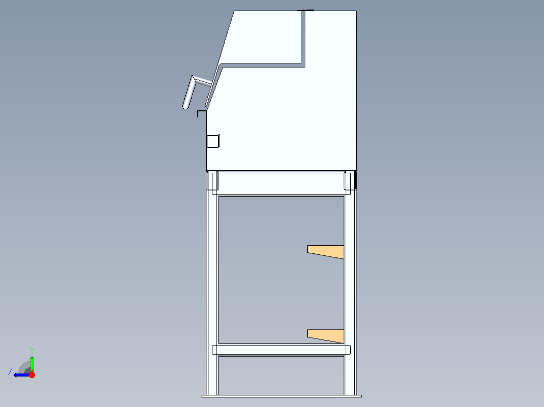 烧烤架烧烤炉右视图