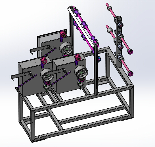 骨架导开机（sw18可编辑+cad+bom）