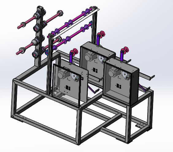 骨架导开机（sw18可编辑+cad+bom）
