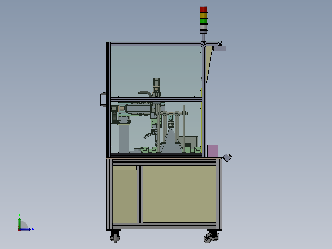 汽车大盖焊线检测4工位转盘sw20可编辑左视图
