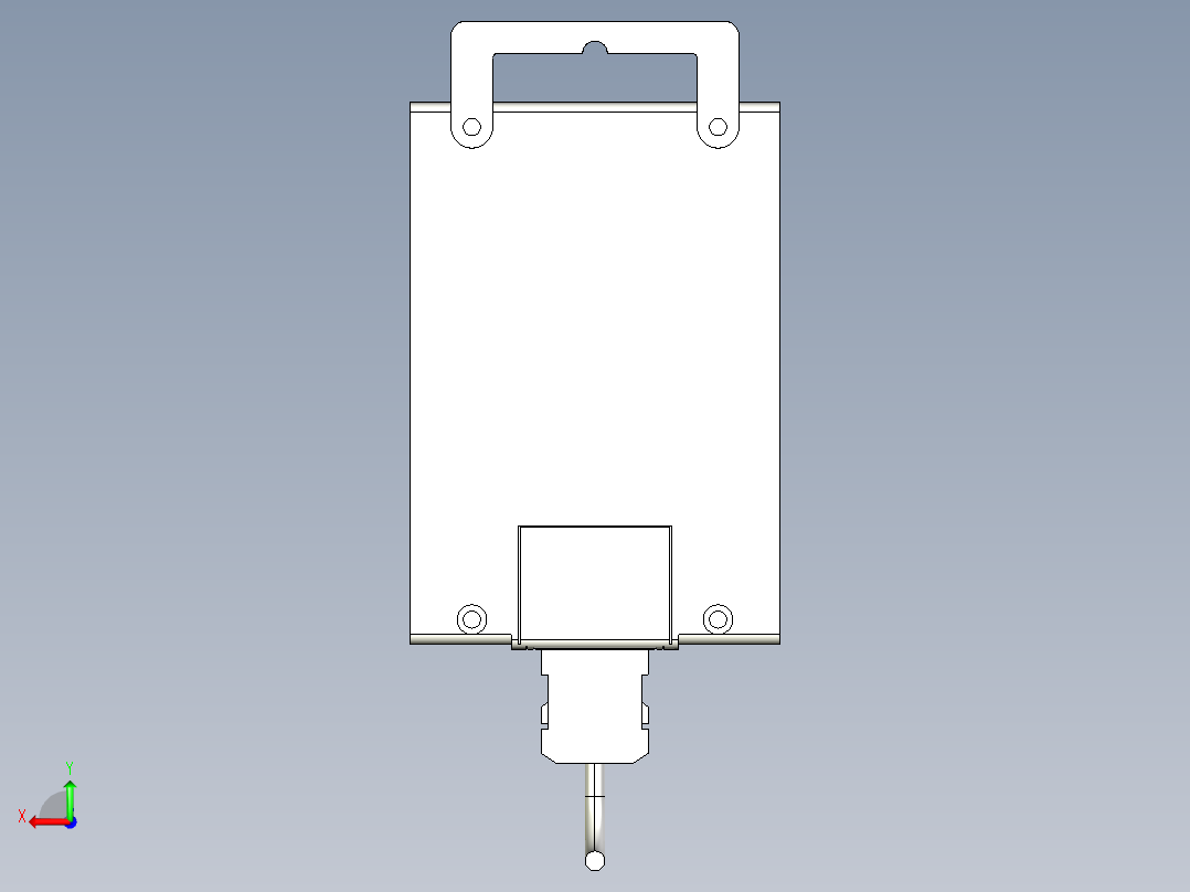 基恩士KV-HPD1_kc图纸模型后视图