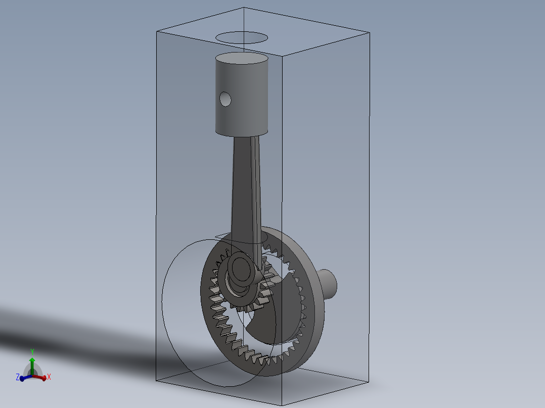 这台<span style='color: red'>发动机</span>利用齿轮产生直线运动