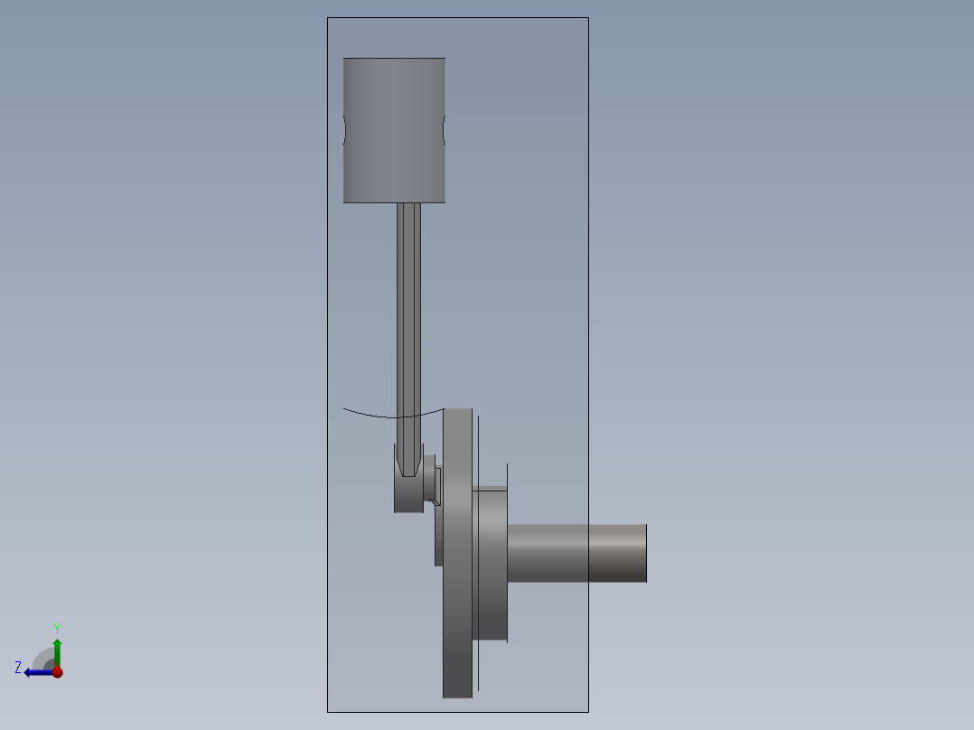 这台发动机利用齿轮产生直线运动右视图