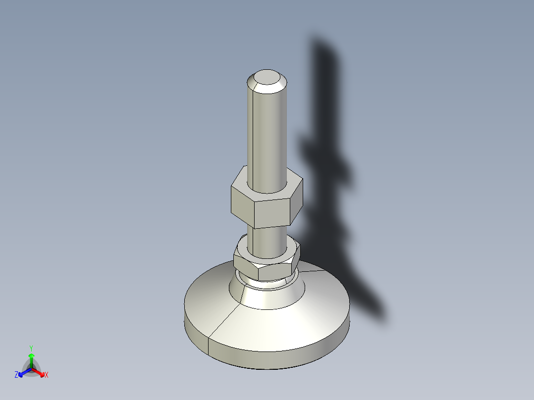 水平調整腳座(SUS製)LM-3D多系列多零件图纸模型正等轴测图