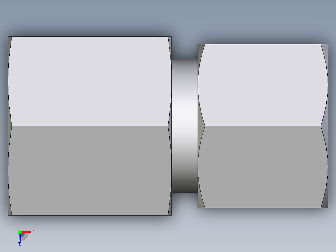 卡套式工业通用硬管接头EO_Swivel_connector_GAI10ZSRCF俯视图