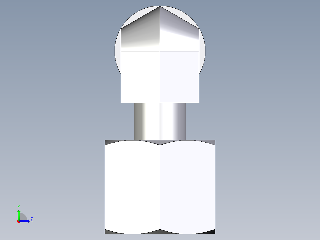 卡套式工业通用硬管接头EO_Standpipe_elbow_EVW08LOMDCF左视图
