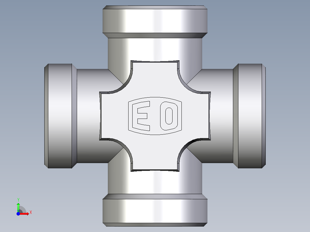 卡套式工业通用硬管接头EO_Union_cross_K28LCFX前视图