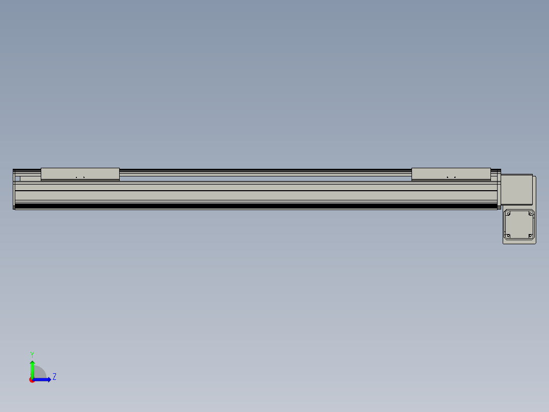 直线模组LHB21-L40-S1050-RD设计图纸左视图