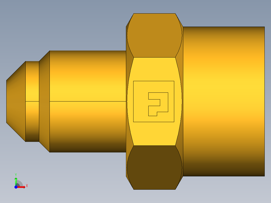 扩口式工业通用硬管接头Female Connector 46F-6-6前视图