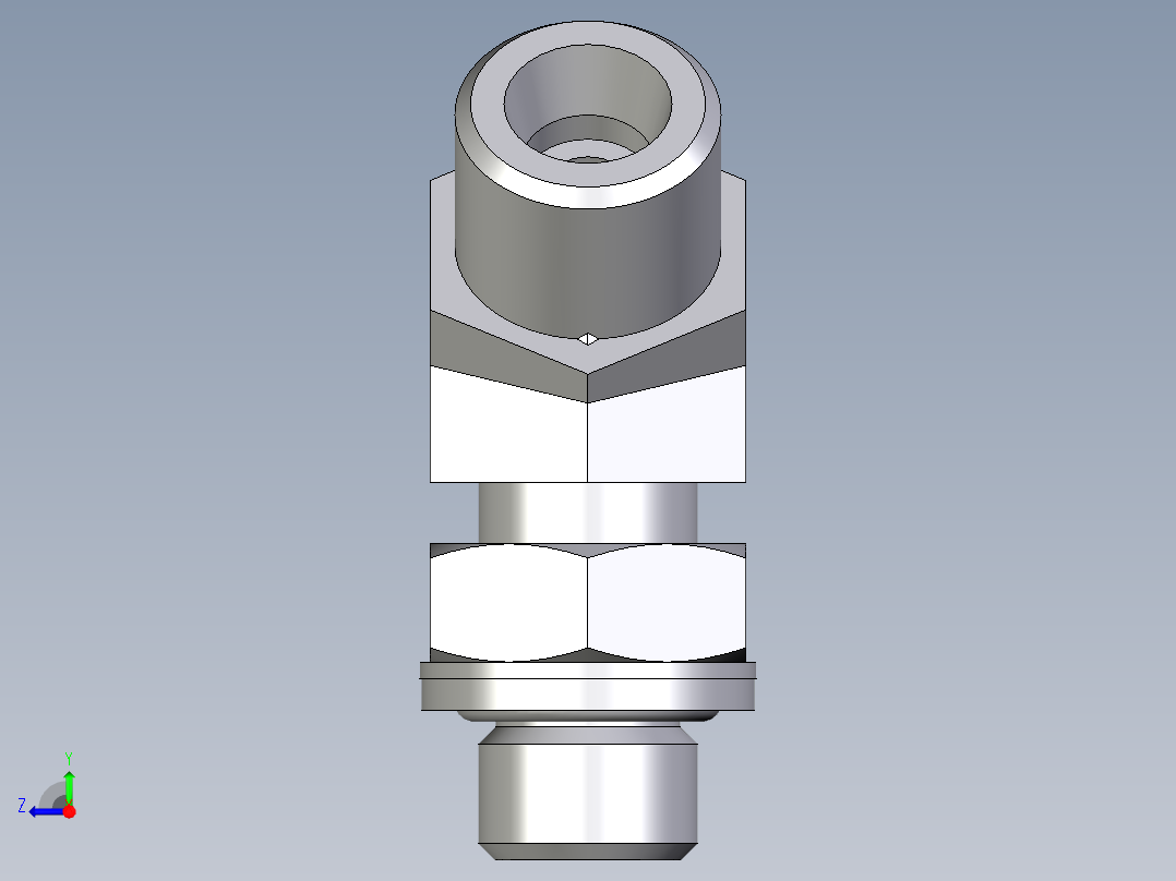 卡套式工业通用硬管接头EO_Adjustable_locknut_45_deg_elbow_VEE08SROMDCF右视图