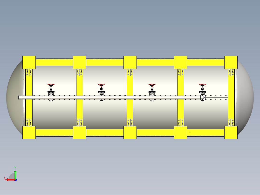 水箱冷却冷却罐后视图