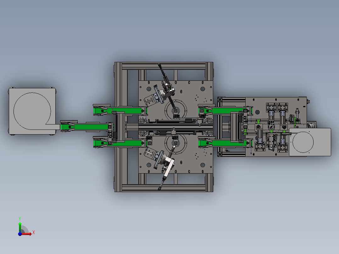 全自动车边机+上弹簧+相机检测前视图