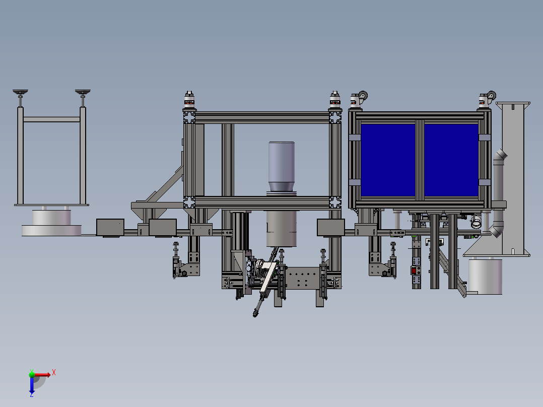 全自动车边机+上弹簧+相机检测俯视图